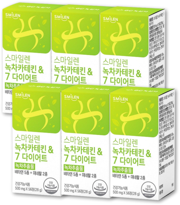녹차카테킨 녹차추출물 카테킨 비타민 미네랄, 6개