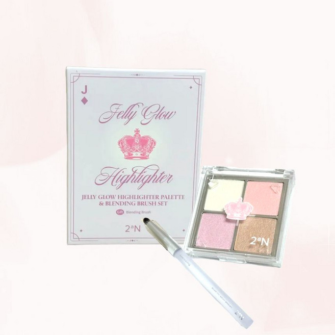 [NEW/홀리데이 에디션] 투에이엔 젤리 글로우 하이라이터 팔레트 10.8g [정품배송] 2aN, 01 페어리드림(+블렌딩브러쉬), 1개