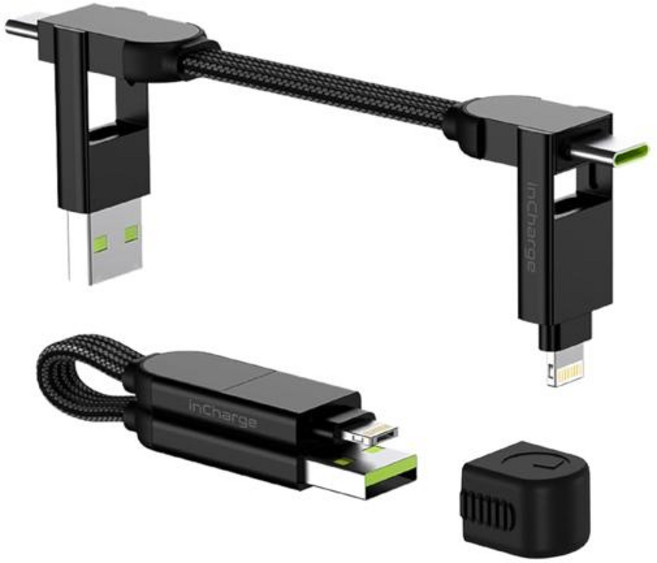 Rolling Square 롤링스퀘어 6-in-1 USB C & 라이트닝 멀티 충전 케이블, 1개, 1개
