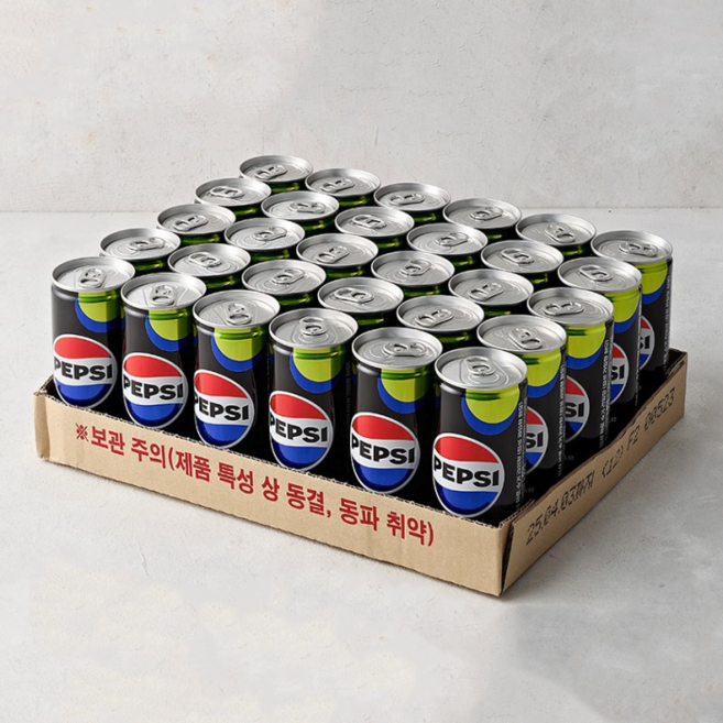펩시 제로슈거 라임향, 210ml, 30개