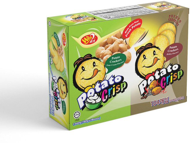 [소비기한임박 26년8월13일] 포테이토 크리스프 바베큐맛&샤워크림 믹스, 1.56kg, 1개