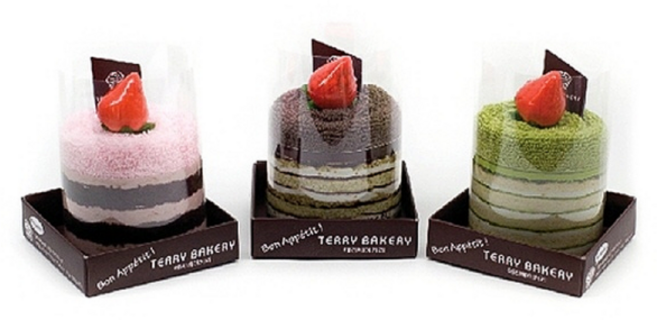 송월 베이커리 수건 롤 조각 케익 10장, 딸기(분홍)10장, 딸기(분홍) 10장