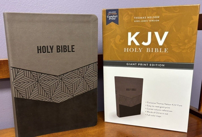 영어 성경 영문 홀리 바이블 KJV 바이블 자이언트 컴포트 프린트 레드 레터 에디션 브라운 레더소프트 브랜뉴, 영어 성경 영문 홀리 바이블 KJV 바이블 자이언트 컴