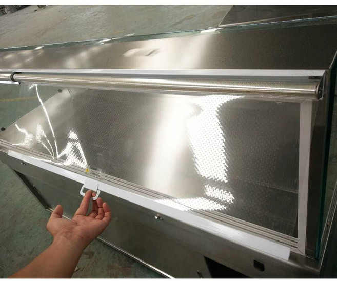 투명 롤스크린 쇼케이스 블라인드 커튼 구멍이 있는 70CM