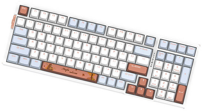 브이지엔 V98 프로 V2 기계식 3모드 키보드, 메이플, 나뭇잎축, 일반형, 제조사축