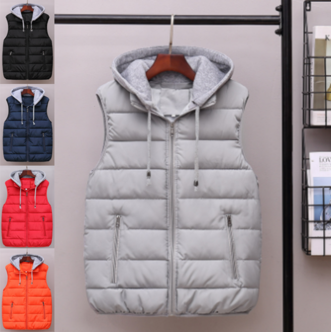 팍스홈 후드 패딩조끼 남녀공용 커플 데일리 룩