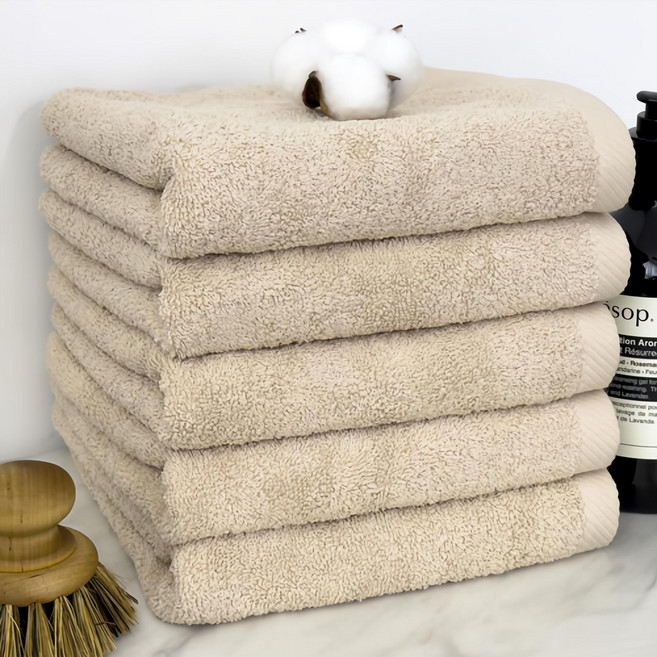 프롬코튼 모던 호텔수건 150g 30수 면사, 베이지, 5개