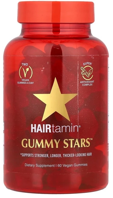 HAIRtamin Gummy Stars Superfruit Medley 구미젤리 60개, HAIRtamin, Gummy Stars™, Super, 1개 - 쿠팡