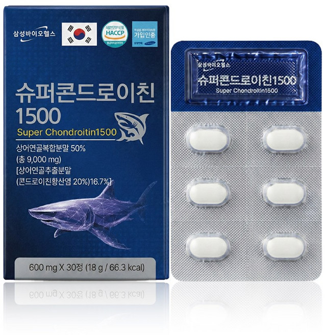 [쇼핑온TV] 슈퍼 콘드로이친1500 상어연골, 8개