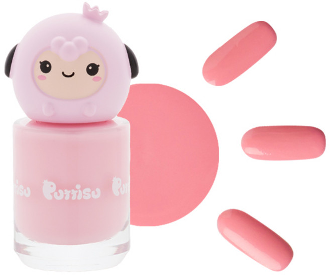 어린이매니큐어 뿌띠슈 화장품 컬러팡팡 네일 C16 사랑에빠진뿌띠슈, 핑크, 1개