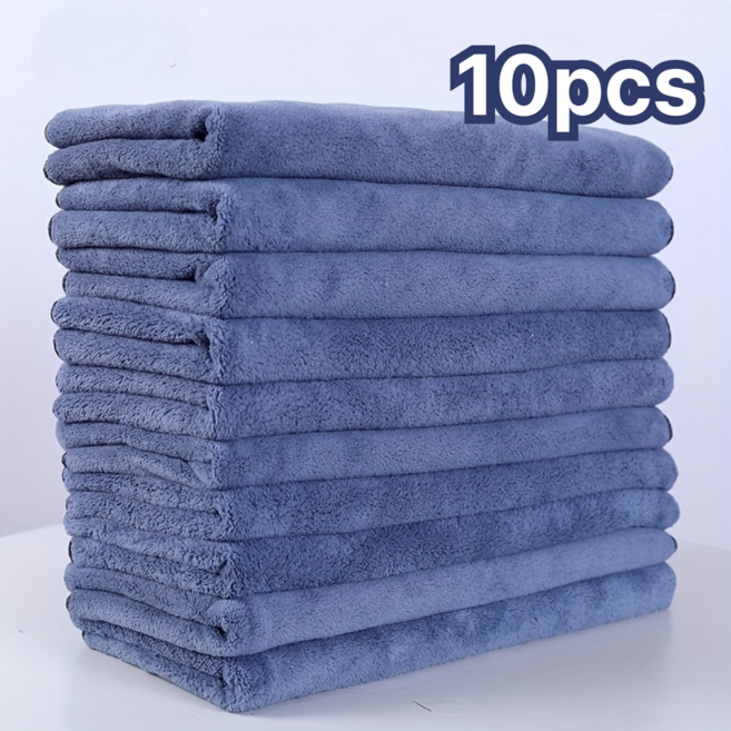부드러운 극세사 마이크로 화이버 타월 10p 세트, 10개, 30*60cm 회청색