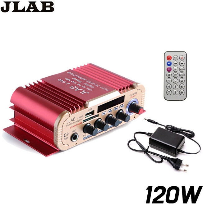 블루투스 매장용 카페 업소용 매장 소형 미니 앰프 JLAB J-G60 레드+아답터(12V/5A)