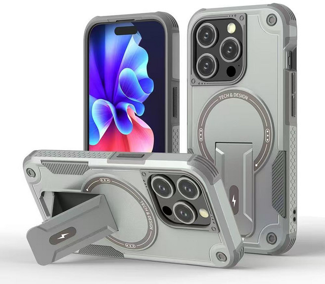 軍工防摔殼 Magsafe磁吸 隱形支架 iPhone 17 16 15 14 13 12 PRO MAX 11 手機殼
