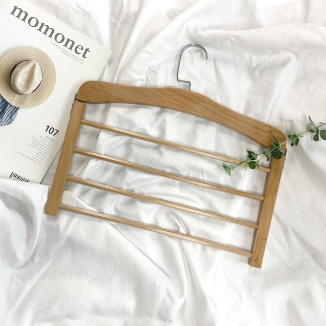 [브이앤비리빙] 4단 우드 멀티 옷걸이 3P, 단품45790838, 단품