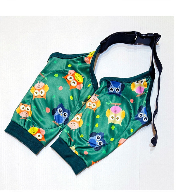 福媽寵物 寵物護膝 狗狗護肘 關節保護套 大型犬適用, 貓頭鷹墨綠, 1個