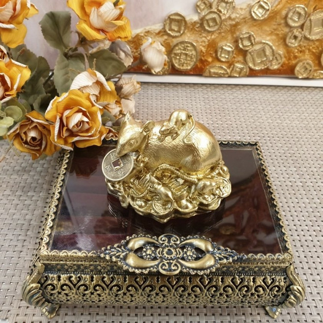 시떼몰 황동 엽전쥐 엽전문쥐 쥐 장식품 풍수소품 재산증식