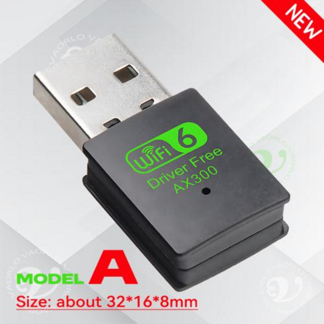 신상품 미니 USB 어댑터 WiFi 6 네트워크 카드 2.4GHz 802.11AX 무선 동글 이더넷 수신 드라이브 프리 PC 노트북용 윈도우 7/10/11