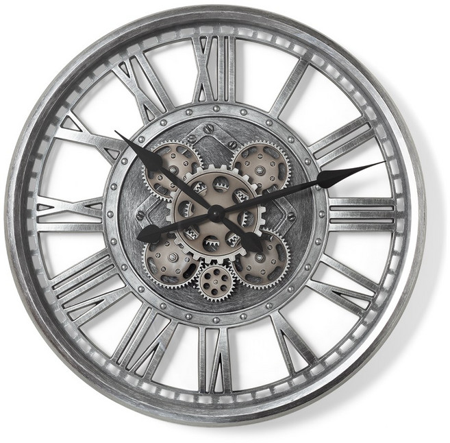 몬스터픽스 무빙 기어 벽시계, 로터50 레트로실버