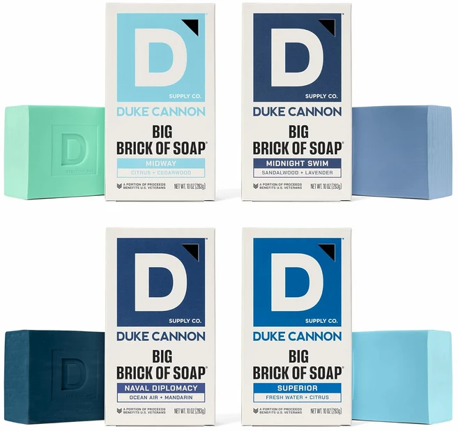 듀크 캐논 서플라이 Co. 빅 브릭 오브 비누 바 맥주 리그 - 부시 & 파인 타르 남성적 향 10온스. 품종 4팩, The Gentleman’s, 283g - 쿠팡
