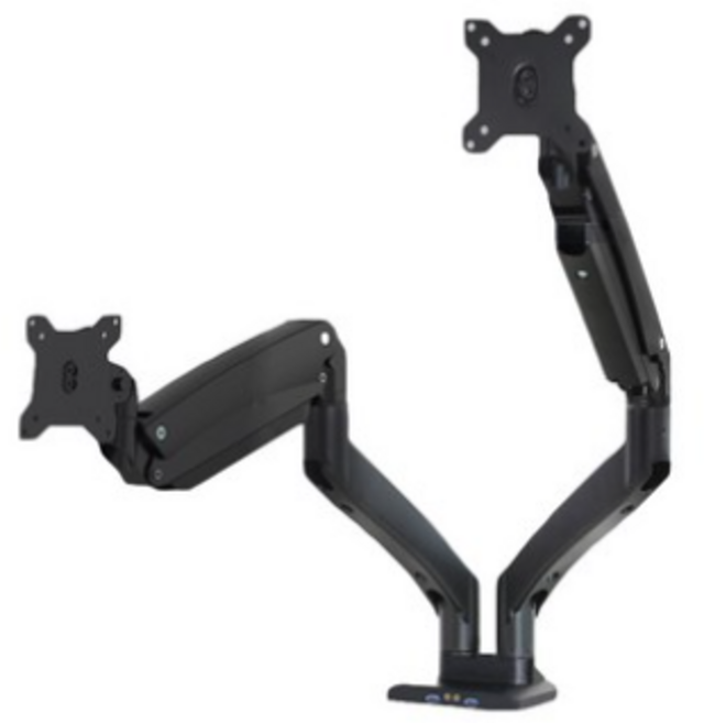 카멜마운트 대형 고중량 듀얼 모니터 거치대 USB타입 PMA-2DU, (BLACK) PMA-2DU, 1개