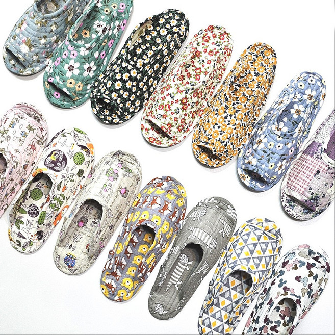 철스몰 여성용 퀼트슬리퍼 랜덤 10p 1세트 면실내화, 디자인 랜덤 10개 세트, 1개, 혼합