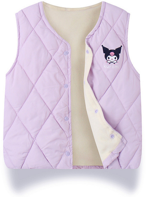 Sorpci 산리오 쿠로미 아동 보온 조끼 겨울 어린이조끼 어린이 겨울 패딩