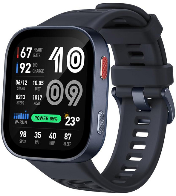 Amazfit Bip 6 스마트 워치 46mm 14일 배터리 1.9인치 AMOLED 디스플레이 GPS 및 무료 지도 AI 블루투스 통화 및 문자 건강 피트니스 및, Bip Max, Dark Blue
