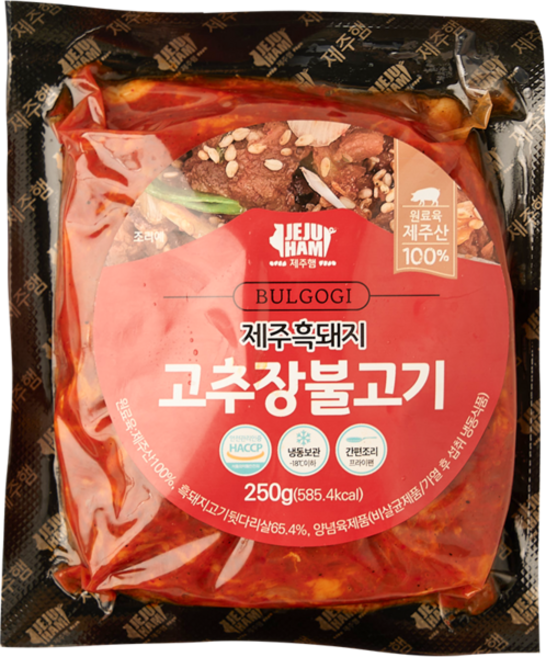 [제주도출고] 제주흑돼지 고추장불고기 250g, 1개