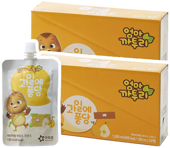 아워홈 엄마까투리 과일에퐁당 배, 20개