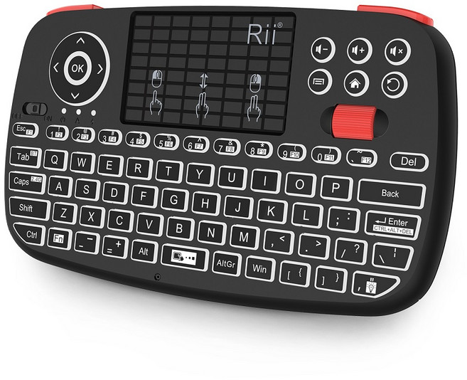 Rii i4 Mini Keyboard Bluetooth and 2.4G Wireless Dual Mode Compatible TV Box Computer Smart TV, RII I4 Black
