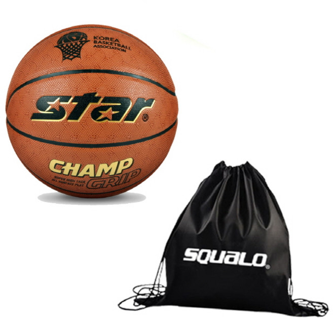 STAR 스타 농구공 챔프 그립 CHAMP GRIP BB4657, BB4657 + 스쿠알로 공가방, 1개