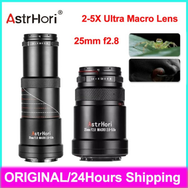 AstrHori 25mm f2.8 2-5X 울트라 매크로 렌즈 후지 소니 캐논 니콘 파나소닉 카메라용 풀프레임 수동 초점, 02 For Canon RF