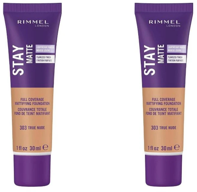 Rimmel 림멜 스테이 매트 풀 커버리지 매티파잉 파운데이션 303 트루 30ml 2팩 - 쿠팡