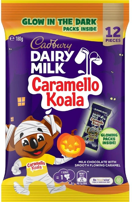 Cadbury 캐드버리 데어리 밀크 카라멜로 코알라 섀어팩 12개입, 180g, 4개 - 쿠팡