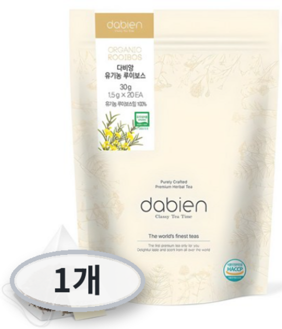 다비앙 유기농 루이보스 티백, 1.5g, 1개, 20개입