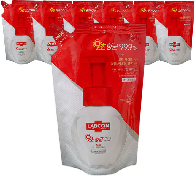 랩신 토탈 핸드워시 리필 파우더리허브향, 200ml, 7개