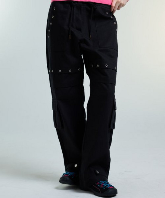 LUVISTRUE 바지 AM EYELET PANTS(블랙 )