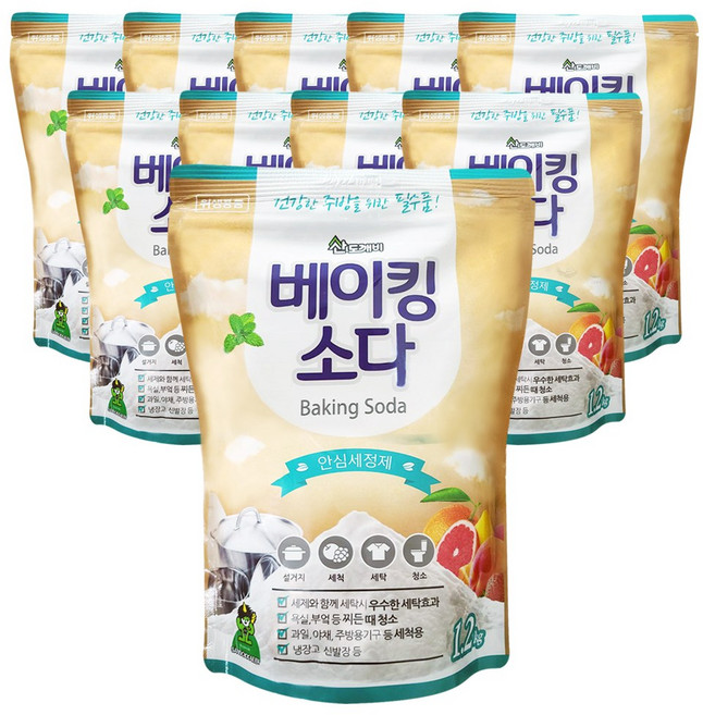 산도깨비 베이킹소다 리필 1.2Kg 천연세제 친환경세제 다목적, 1개