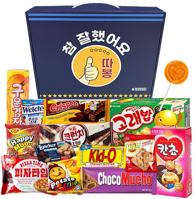 따봉 과자세트 종합 과자선물세트 간식박스, 1개