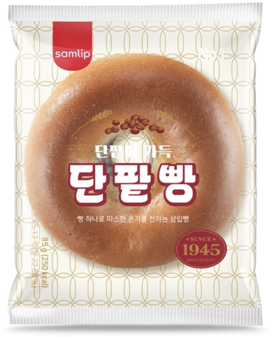 삼립 단팥빵 85g 단판가득 행사용 축제용 단체빵 간식, 1.7kg, 1박스