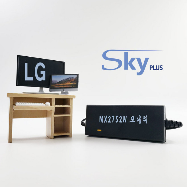 대한민국 SKYPLUS 어댑터 [전원코드포함] LG 엘지 모니터 MX2752W 19V2.0A, 1개, 블랙