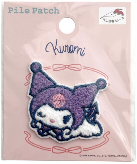 쿠로미 뒹굴 부클 산리오 캐릭터 스티커 와펜 열접착 패치