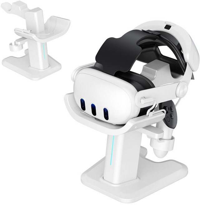 메타퀘스트3 거치대 3S호환 충전 독 화이트, 1개, 거치대 충전 독 화이트