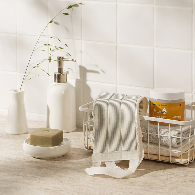 [JAJU/자주] 오션 하드 등밀이 타월, FR, 1개