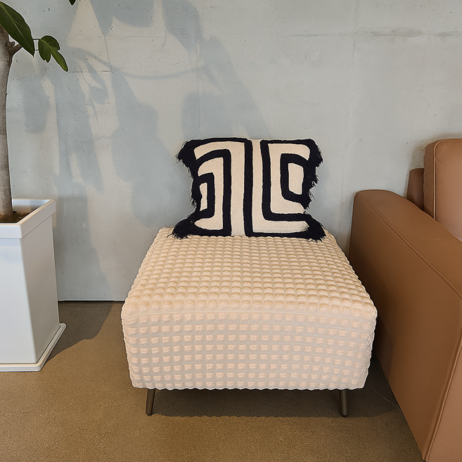 진하다 고탄력 시어서커 쇼파커버 여름 냉감 소파커버 쿨 패드 스툴용, 1개, 시어서커 퍼팩트핏_베이지