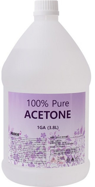 4uskin 아세톤 대용량, 1개, 3.8L