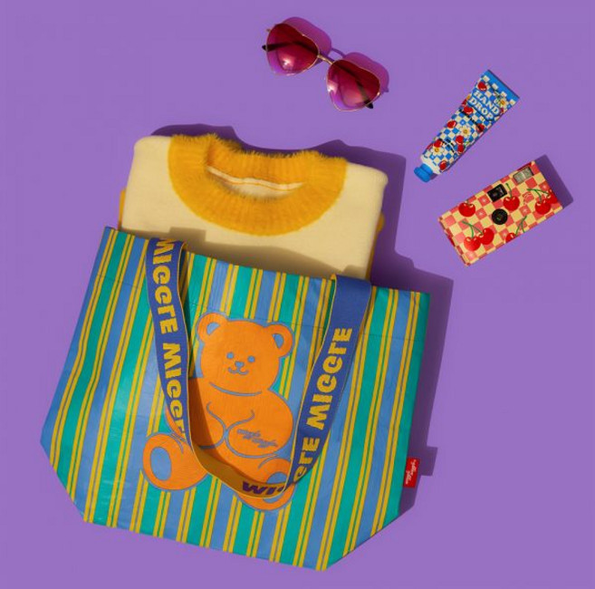 [위글위글] 타포린백 에코백 리유저블 쇼퍼백 (S) - Teddy Bear 498558, S