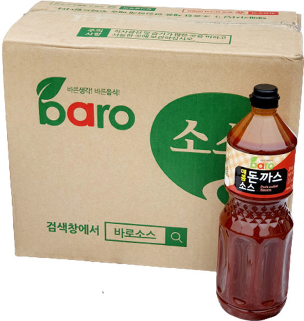 바로소스 매콤돈까스소스 2kg 1BOX(8EA) 매운 양념 대용량, 8개