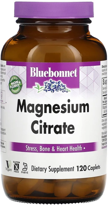 Bluebonnet Nutrition 마그네슘시트레이트 400mg 120정, BluebonnetNutrition마그네슘시트레이트40, 1개 - 쿠팡