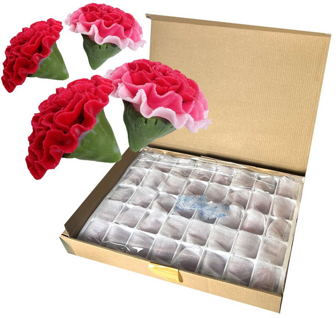 카네이션 머랭 40개입 1BOX 레드 그라데이션 핑크 어버이날 스승의날 케이크 머핀 데코장식 하나베이킹푸드, 레드 40개입, 1개